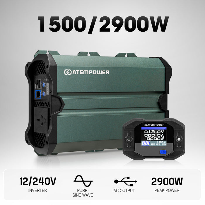 1500W / 2900W Pure Sine Wave Inverter 12V To 240V Remote Control Boat