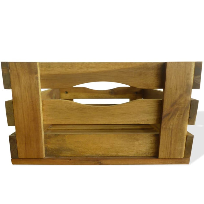 Apple Crate Set 2 Pieces Solid Acacia Wood Atiko