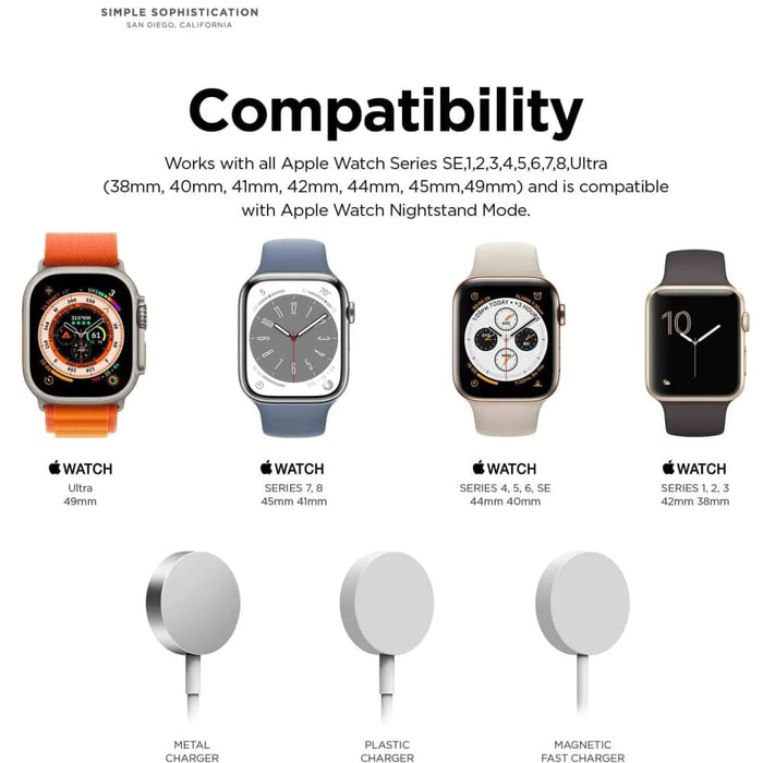 Apple Watch Charger Stand Silicone Dock for Series 9 2 Se 4