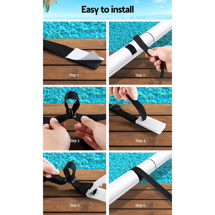 Aquabuddy Pool Cover Roller Attachment Straps Kit 8pcs