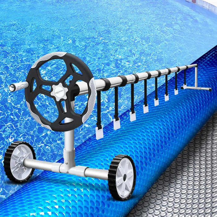 Aquabuddy Solar Swimming Pool Cover Blanket Bubble Roller