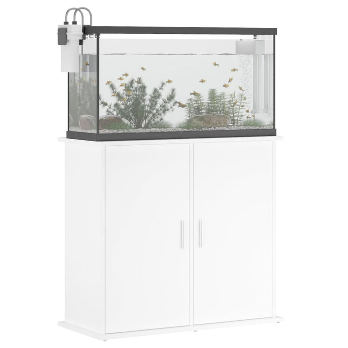 Aquarium Stand White 81x36x73 Cm Engineered Wood Nttlxt