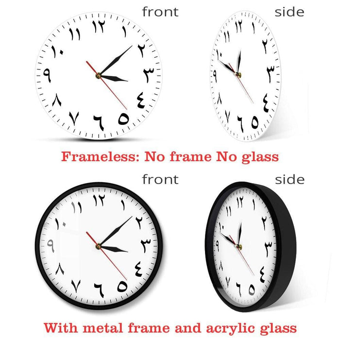 Arabic Numerals Silent Non-ticking Wall Clock Iranian