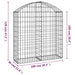 Arched Gabion Basket 100x30x100/120 Cm Galvanised Iron