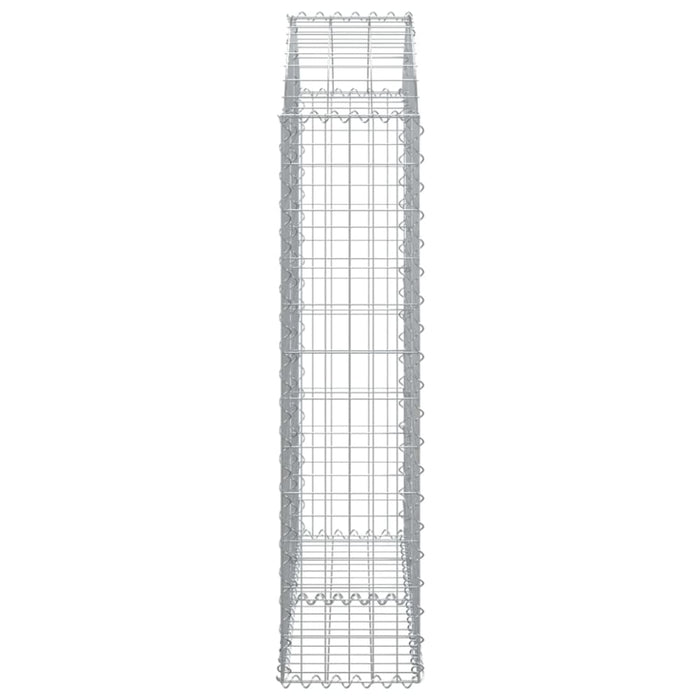 Arched Gabion Basket 100x30x120/140 Cm Galvanised Iron