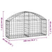 Arched Gabion Basket 100x30x40/60 Cm Galvanised Iron Optaxx