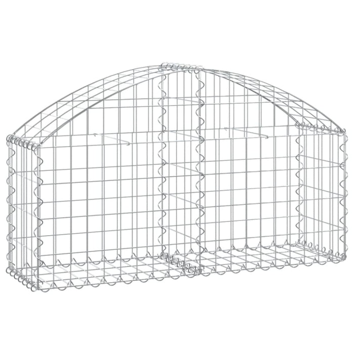 Arched Gabion Basket 100x30x40/60 Cm Galvanised Iron Optaxx