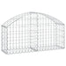 Arched Gabion Basket 100x30x40/60 Cm Galvanised Iron Optaxx