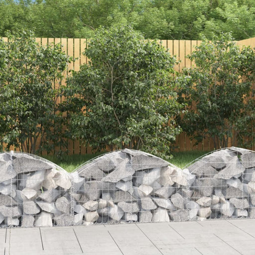 Arched Gabion Basket 100x30x40/60 Cm Galvanised Iron Optaxx