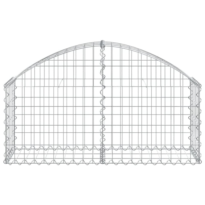 Arched Gabion Basket 100x30x40/60 Cm Galvanised Iron Optaxx