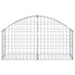 Arched Gabion Basket 100x30x40/60 Cm Galvanised Iron Optaxx