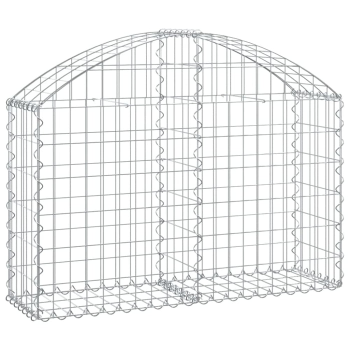 Arched Gabion Basket 100x30x60/80 Cm Galvanised Iron Optaxt