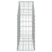 Arched Gabion Basket 100x30x60/80 Cm Galvanised Iron Optaxt