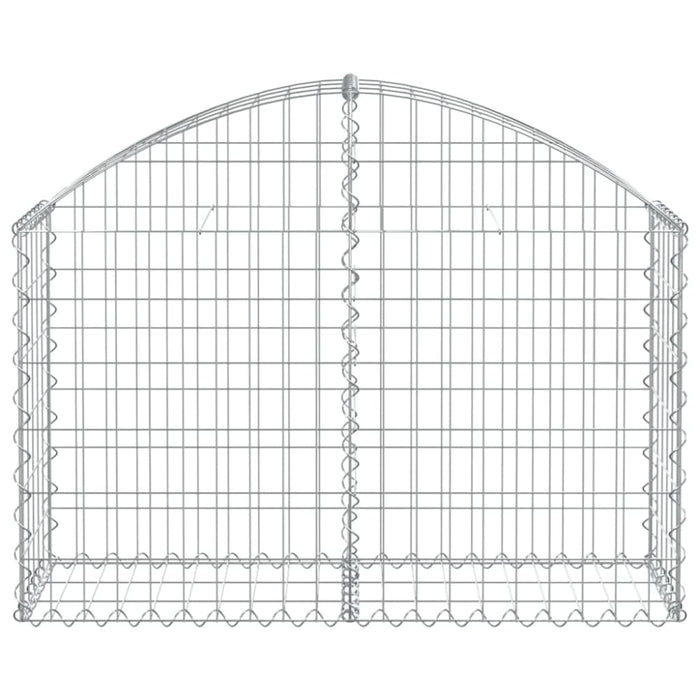 Arched Gabion Basket 100x30x60/80 Cm Galvanised Iron Optaxt