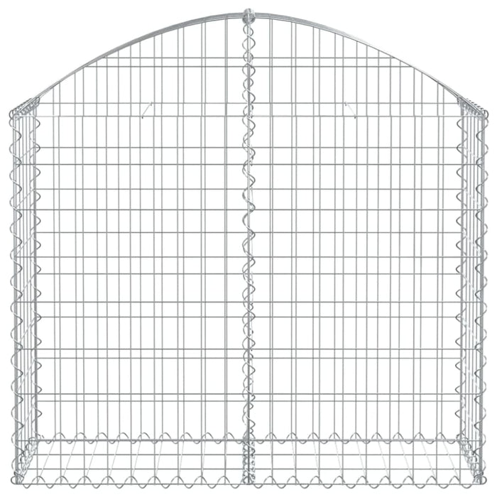 Arched Gabion Basket 100x30x80/100 Cm Galvanised Iron Optaxa