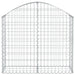 Arched Gabion Basket 100x30x80/100 Cm Galvanised Iron Optaxa