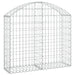Arched Gabion Basket 100x30x80/100 Cm Galvanised Iron Optaxa