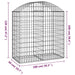 Arched Gabion Basket 100x50x100/120 Cm Galvanised Iron