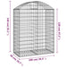 Arched Gabion Basket 100x50x120/140 Cm Galvanised Iron