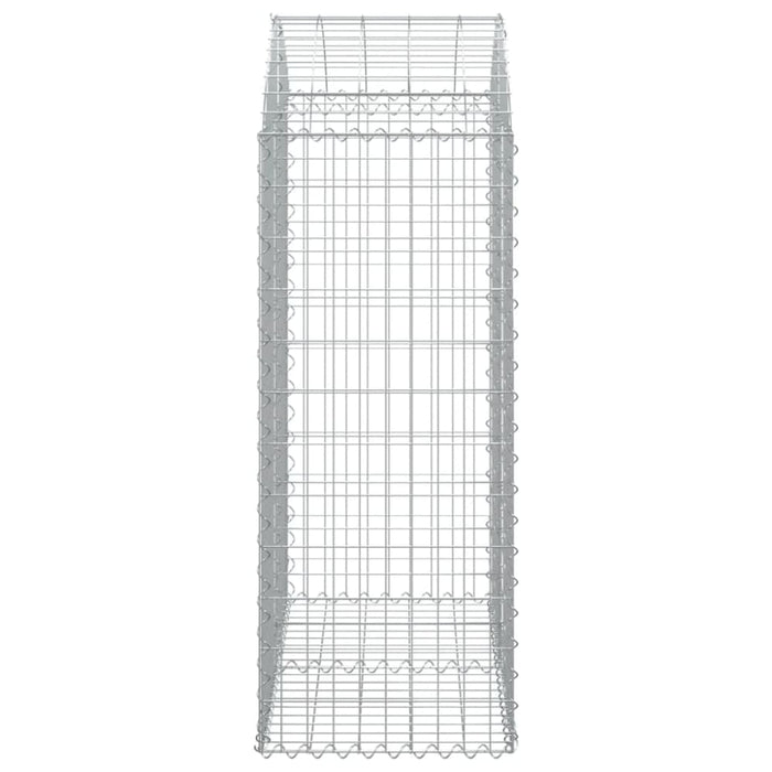 Arched Gabion Basket 100x50x120/140 Cm Galvanised Iron