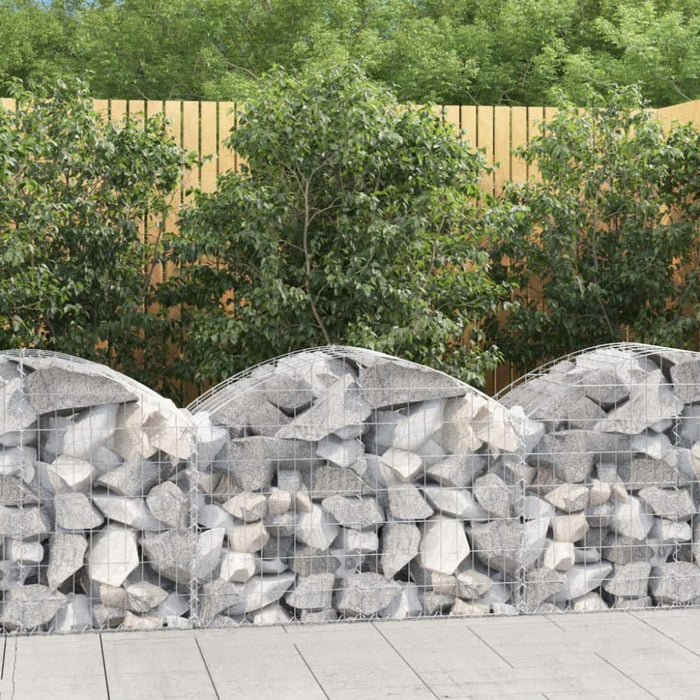 Arched Gabion Basket 100x50x60/80 Cm Galvanised Iron Optatt