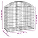 Arched Gabion Basket 100x50x80/100 Cm Galvanised Iron Optata