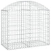 Arched Gabion Basket 100x50x80/100 Cm Galvanised Iron Optata