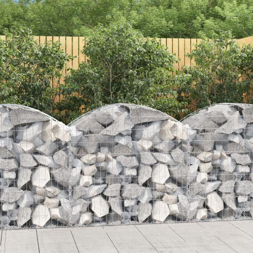 Arched Gabion Basket 100x50x80/100 Cm Galvanised Iron Optata