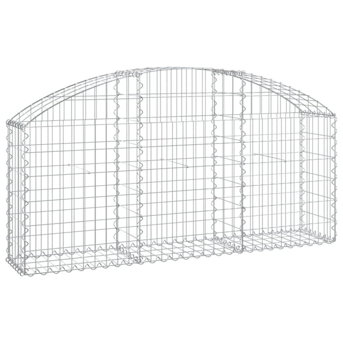 Arched Gabion Basket 150x30x60/80 Cm Galvanised Iron Optaat