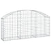 Arched Gabion Basket 150x30x60/80 Cm Galvanised Iron Optaat