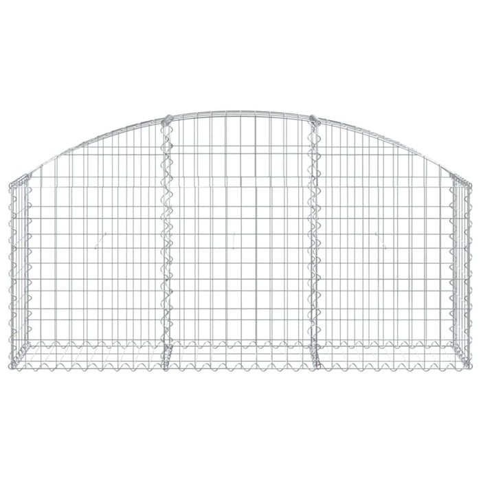 Arched Gabion Basket 150x30x60/80 Cm Galvanised Iron Optaat