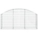 Arched Gabion Basket 150x30x60/80 Cm Galvanised Iron Optaat