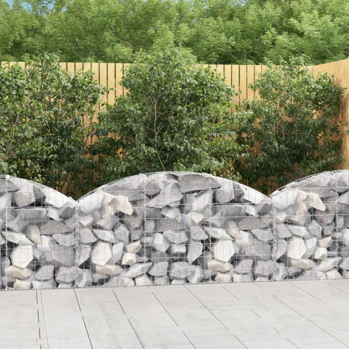 Arched Gabion Basket 150x30x60/80 Cm Galvanised Iron Optaat