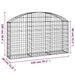 Arched Gabion Basket 150x30x80/100 Cm Galvanised Iron Optaaa