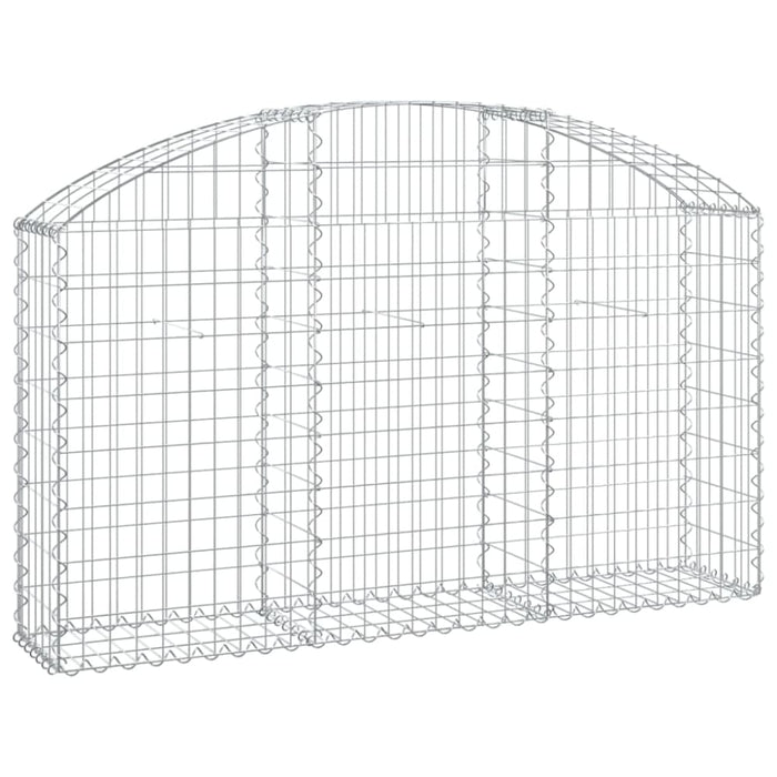 Arched Gabion Basket 150x30x80/100 Cm Galvanised Iron Optaaa