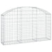 Arched Gabion Basket 150x30x80/100 Cm Galvanised Iron Optaaa