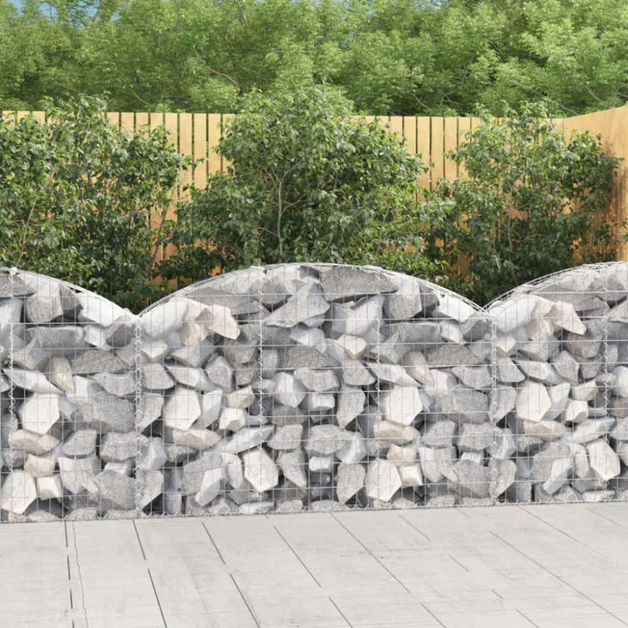 Arched Gabion Basket 150x30x80/100 Cm Galvanised Iron Optaaa