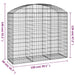 Arched Gabion Basket 150x50x120/140 Cm Galvanised Iron