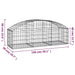 Arched Gabion Basket 150x50x40/60 Cm Galvanised Iron Optapx