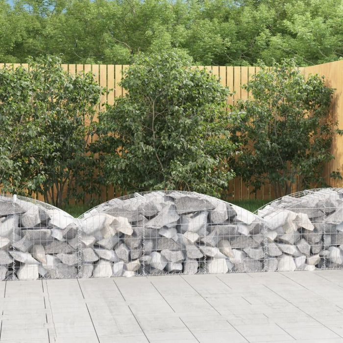 Arched Gabion Basket 150x50x40/60 Cm Galvanised Iron Optapx