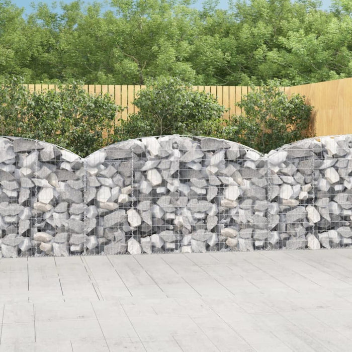 Arched Gabion Basket 200x30x100/120 Cm Galvanised Iron