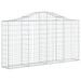 Arched Gabion Basket 200x30x100/120 Cm Galvanised Iron