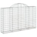 Arched Gabion Basket 200x30x120/140 Cm Galvanised Iron