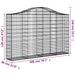 Arched Gabion Basket 200x30x120/140 Cm Galvanised Iron