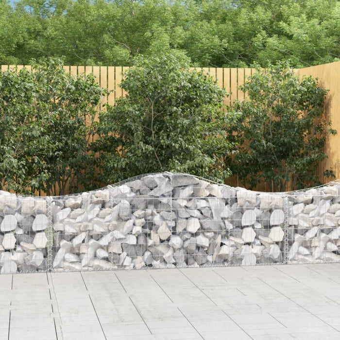 Arched Gabion Basket 200x30x60/80 Cm Galvanised Iron Opttnt