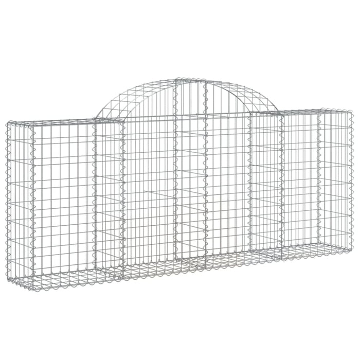 Arched Gabion Basket 200x30x80/100 Cm Galvanised Iron Optana