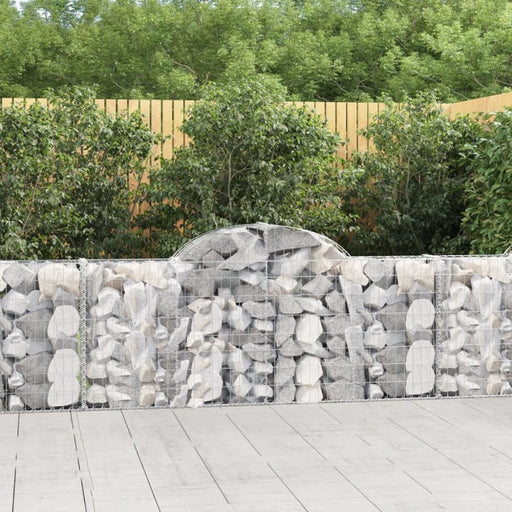 Arched Gabion Basket 200x30x80/100 Cm Galvanised Iron Optana