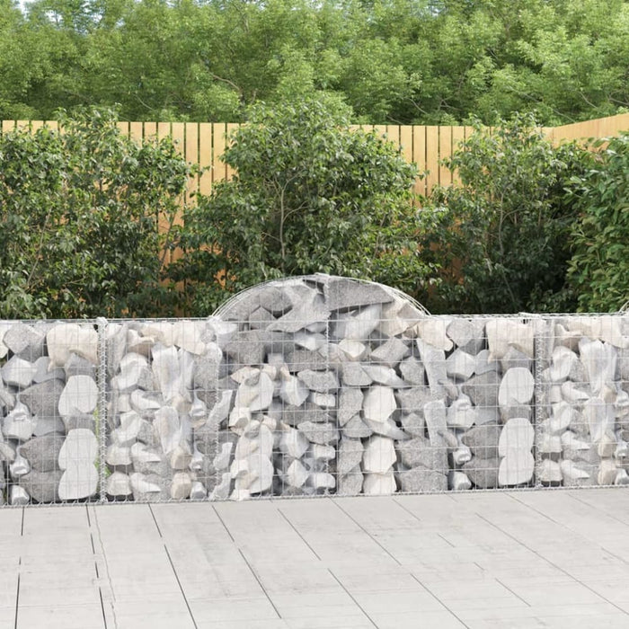 Arched Gabion Basket 200x30x80/100 Cm Galvanised Iron Optana