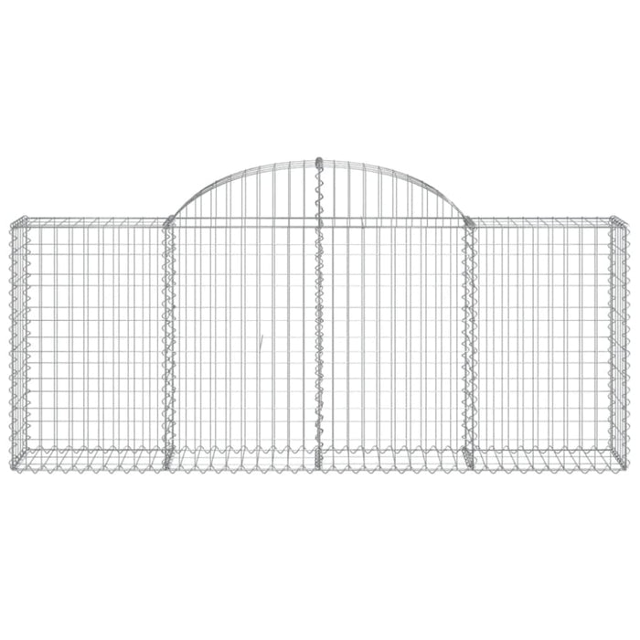 Arched Gabion Basket 200x30x80/100 Cm Galvanised Iron Optana