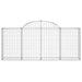 Arched Gabion Basket 200x30x80/100 Cm Galvanised Iron Optana